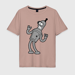 Футболка оверсайз мужская Bender Error, цвет: пыльно-розовый