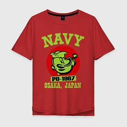 Футболка оверсайз мужская Navy: Po-1967, цвет: красный