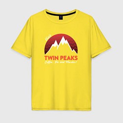 Футболка оверсайз мужская Twin Peaks: Pie & Murder, цвет: желтый