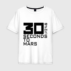 Футболка оверсайз мужская 30 Seconds To Mars, цвет: белый