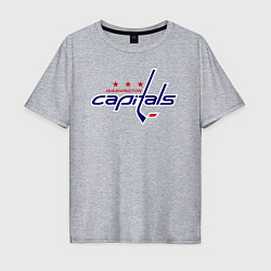 Футболка оверсайз мужская Washington Capitals, цвет: меланж
