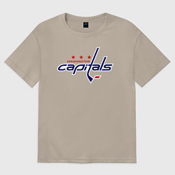 Футболка оверсайз мужская Washington Capitals, цвет: миндальный