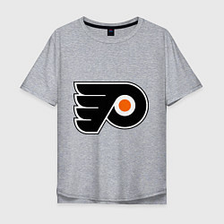 Футболка оверсайз мужская Philadelphia Flyers, цвет: меланж