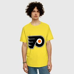 Футболка оверсайз мужская Philadelphia Flyers, цвет: желтый — фото 2