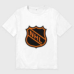 Футболка оверсайз мужская NHL, цвет: белый