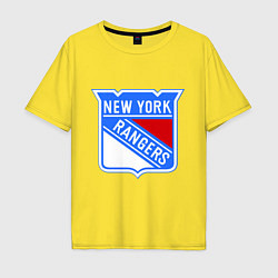 Футболка оверсайз мужская New York Rangers, цвет: желтый