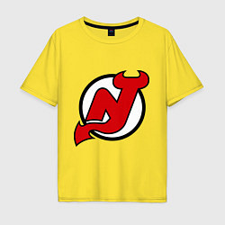 Футболка оверсайз мужская New Jersey Devils, цвет: желтый