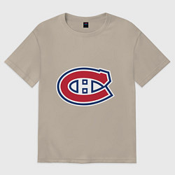Футболка оверсайз мужская Montreal Canadiens, цвет: миндальный