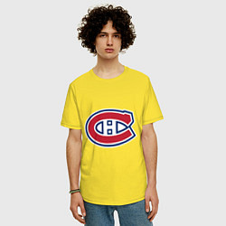 Футболка оверсайз мужская Montreal Canadiens, цвет: желтый — фото 2