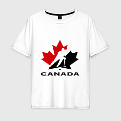 Футболка оверсайз мужская Canada, цвет: белый