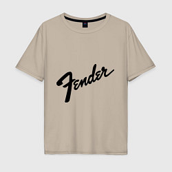 Футболка оверсайз мужская Fender, цвет: миндальный