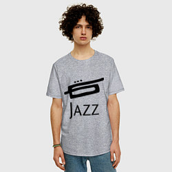 Футболка оверсайз мужская Jazz, цвет: меланж — фото 2