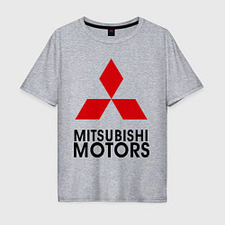 Футболка оверсайз мужская Mitsubishi, цвет: меланж