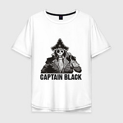 Футболка оверсайз мужская Captain Black, цвет: белый