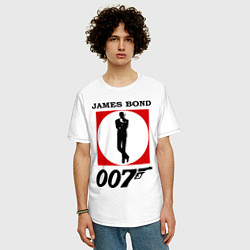 Футболка оверсайз мужская James Bond 007, цвет: белый — фото 2