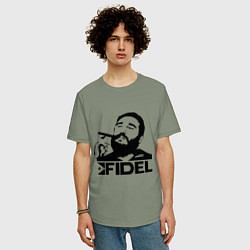 Футболка оверсайз мужская FIdel, цвет: авокадо — фото 2