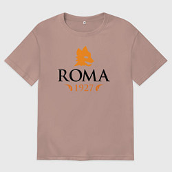 Футболка оверсайз мужская AS Roma 1927, цвет: пыльно-розовый