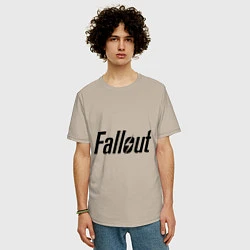 Футболка оверсайз мужская Fallout, цвет: миндальный — фото 2