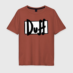 Футболка оверсайз мужская Duff, цвет: кирпичный