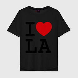 Футболка оверсайз мужская I love LA, цвет: черный