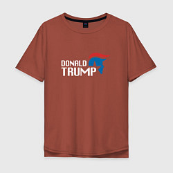 Футболка оверсайз мужская Donald Trump Logo, цвет: кирпичный