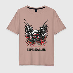 Футболка оверсайз мужская Expendables: Choose tour weapon, цвет: пыльно-розовый