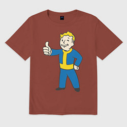 Футболка оверсайз мужская Fallout Boy, цвет: кирпичный