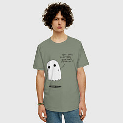 Футболка оверсайз мужская Ghost, цвет: авокадо — фото 2