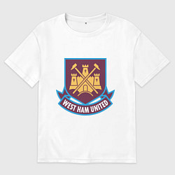 Футболка оверсайз мужская West Ham United, цвет: белый