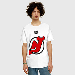 Футболка оверсайз мужская New Jersey Devils: Kovalchuk 17, цвет: белый — фото 2