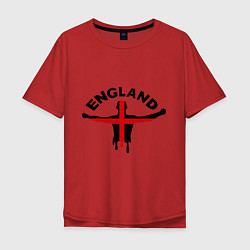 Футболка оверсайз мужская England Fans, цвет: красный