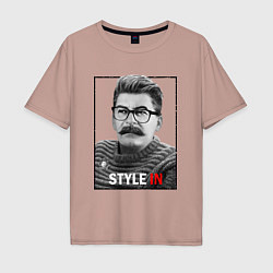 Футболка оверсайз мужская Stalin: Style in, цвет: пыльно-розовый