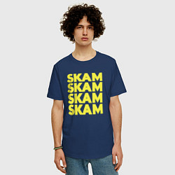 Футболка оверсайз мужская Skam Skam, цвет: тёмно-синий — фото 2