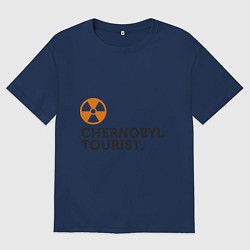 Футболка оверсайз мужская Chernobyl tourist, цвет: тёмно-синий