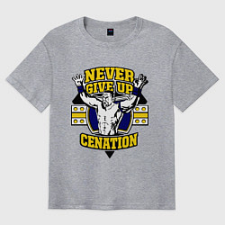 Футболка оверсайз мужская Never Give Up: Cenation, цвет: меланж