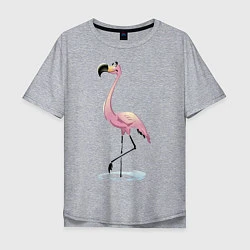 Футболка оверсайз мужская Гордый фламинго, цвет: меланж
