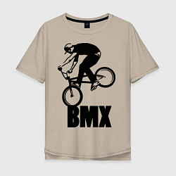 Футболка оверсайз мужская BMX 3, цвет: миндальный
