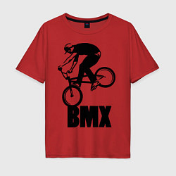 Футболка оверсайз мужская BMX 3, цвет: красный