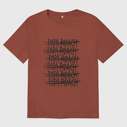 Футболка оверсайз мужская Paparoach Gaps, цвет: кирпичный