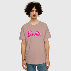 Футболка оверсайз мужская Барби 3, цвет: пыльно-розовый — фото 2
