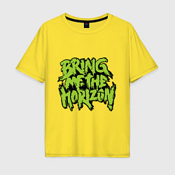 Футболка оверсайз мужская Bring me the horizon, цвет: желтый