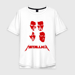 Футболка оверсайз мужская Metallica kvartet, цвет: белый