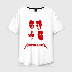 Футболка оверсайз мужская Metallica kvartet, цвет: белый