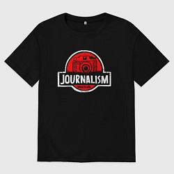 Футболка оверсайз мужская Journalism, цвет: черный