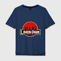 Футболка оверсайз мужская Linkin Park: Jurassic Park, цвет: тёмно-синий