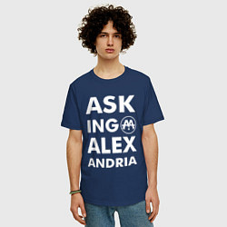 Футболка оверсайз мужская Asking Alexandria, цвет: тёмно-синий — фото 2