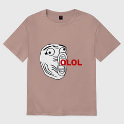 Футболка оверсайз мужская OLOLO, цвет: пыльно-розовый