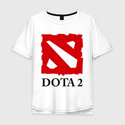 Футболка оверсайз мужская Dota 2: Logo, цвет: белый