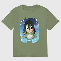 Футболка оверсайз мужская Моя геройская академия, цвет: авокадо