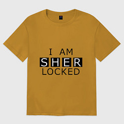 Футболка оверсайз мужская I am Sherlocked, цвет: горчичный